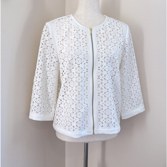 Ruby Rd. Floral Cut Out Short Cardigan/Jacket - Picture 1 of 9